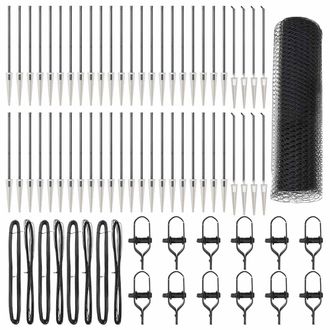 Berkfield Home Hexagon Fence Grey 0.6x100 m Steel