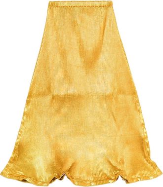 Melitta Baumeister Gonna plissettata effetto metallizzato - Giallo