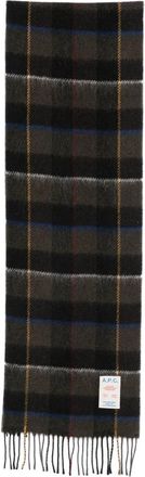 A.P.C. A. p.c. Checked Fringed Scarf