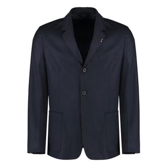 Paul Smith Blazers, male, Blue, Size: XL Wool-cashmere Blend Two-button Blazer