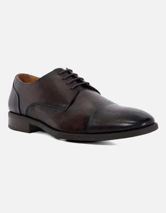 Dune London Mens Dune Suffix Leather Mens Brown Lace-Up Shoes - Size: 12