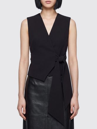 Max Mara Gilet sartoriale asimmetrico stile vestaglia con chiusura da annodare