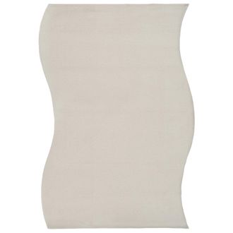 Beliani Alfombra Para Sal&oacute;n Oficina De Pelo Sint&eacute;tico 160 X 230 Cm Pelo Largo Moderno Beige Claro Tangra
