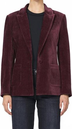 Dear John Denim Elfi Single-Breasted Blazer In Fig