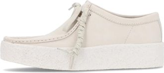 Clarks Witte Nubuck Mocassin Lifestyle Schoen - Heren - Veterschoenen - Wit - 41 EU - Schoenen
