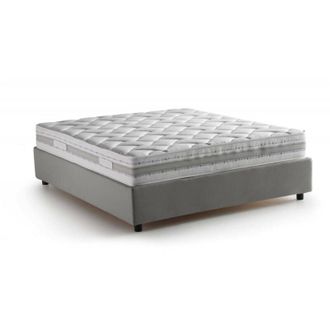 Talamo Italia Talamo Italia - Letto matrimoniale Apel, Letto contenitore con rivestimento in tessuto, 100% Made in Italy, Apertura frontale, con materasso Cm