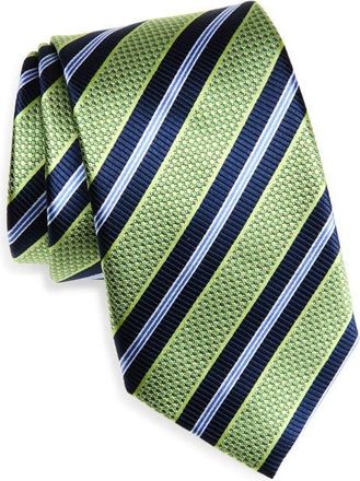 Nordstrom Stripe Silk Tie in Green at Nordstrom