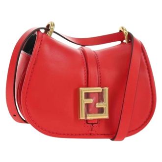 Fendi Pre-owned Cross Body Bags, female, Red, Size: ONE SIZE Pre-owned Vintage Shoulder Bag