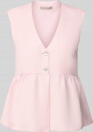 Christian Berg Top aus Leinen-Mix mit Viskose-Anteil in Hellrosa, Gr&ouml;&szlig;e 34