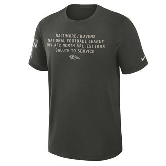 Nike Baltimore Ravens Salute to Service Slub Nike Mens Dri-FIT NFL T-Shirt in Green | 03493JGA23-ZS2
