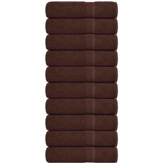 vidaXL Asciugamani da Bagno 10pz Marrone 100x150cm 360g/m&sup2; 100% Cotone - Vidaxl
