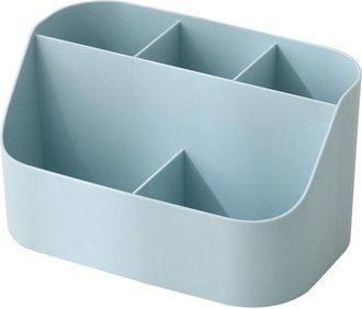 OEM Organizador De Escritorio De 1 Pieza, Blanco, Portal&aacute;pices Multifuncional Con 5 Compartimentos, Material De Oficina Y Art&iacute;culos De Uso Diario