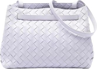 Bottega Veneta Pre-owned Woven Shoulder Bag - Dames - Pre-owned - Paars - Maat: ONE Size Leer