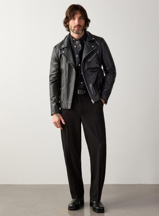 Sly & Co Mens Leather biker jacket