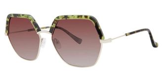 Kensie Feel Pretty Green Tortoise Womens Sunglasses Tortoiseshell Size 57