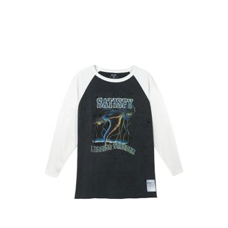 SATISFY MothTech Distressed Three-quarter Sleeve T-shirt