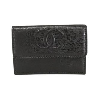Chanel Pre-owned Wallets, female, Black, Size: ONE SIZE Pre-owned Wallet (tri-fold)