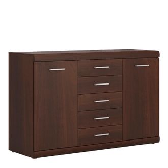 Furniture To Go Imperial 2 Door 5 Drawer Sideboard in Brown