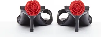 Magda Butrym Floral Satin Mule Heels