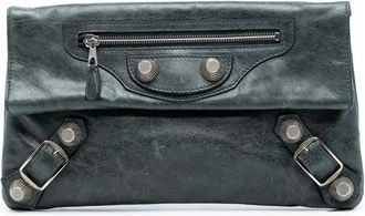 Balenciaga Clutch a busta Motocross Giant 21 in pelle di agnello 2005-2025 - Verde