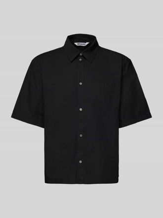 Weekday Freizeithemd mit Knopfleiste Modell Franco in Black, Gr&ouml;&szlig;e L
