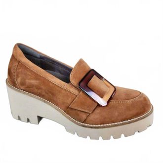 Softwaves Womens Wedge Loafer In Tan