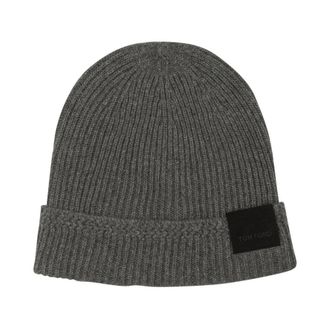 Tom Ford Gorro de punto acanalado - Accessories - Hombre - Gris - ONE SIZE