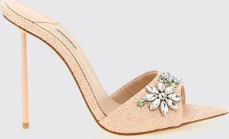 Le Silla Sandalo Prairie Le Silla in rafia con cristalli