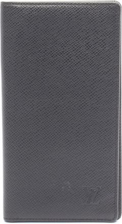 Louis Vuitton Ardoise Black Taiga Leather Leather Long Wallet (Bi-Fold) (Pre-Owned)