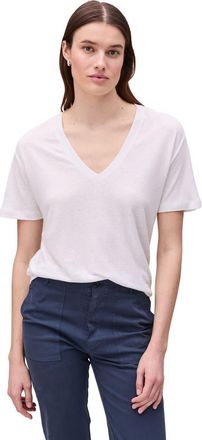 Richer Poorer Inc. The Linen Jersey V Neck Tee in White at Nordstrom, Size X-Small