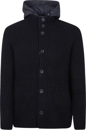 Herno Cardigan con imbottitura trapuntata - - Knitwear - Uomo - Blu - S