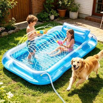 OEM Piscina Hinchable Para Tomar El Sol, Colch&oacute;n Hinchable De Aire, Piscina Hinchable Para Tomar El Sol Con Coj&iacute;n, Cama De Ba&ntilde;o Y Fiesta Acu&aacute;tica