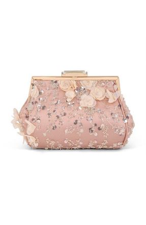 Badgley Mischka Bea Couture Pouch Clutch in English Rose at Nordstrom, Size Small