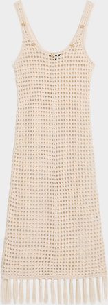 Generation Love Gia Embellished Crochet Fringe Midi Dress