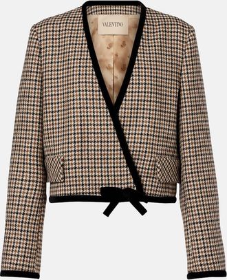 Valentino Houndstooth virgin wool jacket