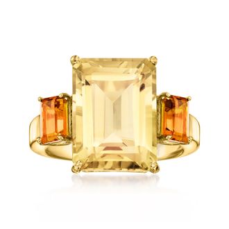Ross-Simons Citrine Ring in 18kt Gold Over Sterling