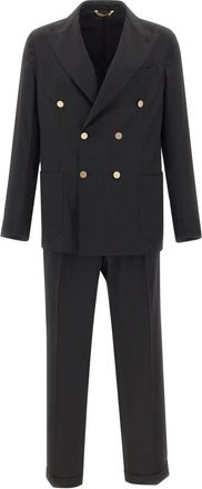 BRIGLIA 1949 Taurasi Suit - male - Briglia - Double Breasted Suits - Black - XL - Suits