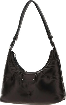 Maison Margiela Womens Slam Shoulder Bag Black Ovine Leather