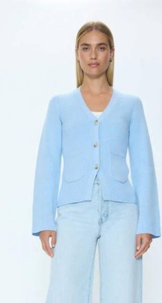 Pistola Denim Aeron V-Neck Cardigan In Windsurfer