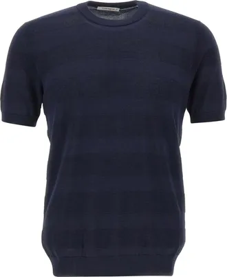 KANGRA Truien & Vesten, Heren, Blauw, M, Katoen, Ronde hals gebreid