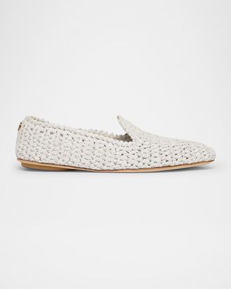 Moncler Woven Leather Loafers