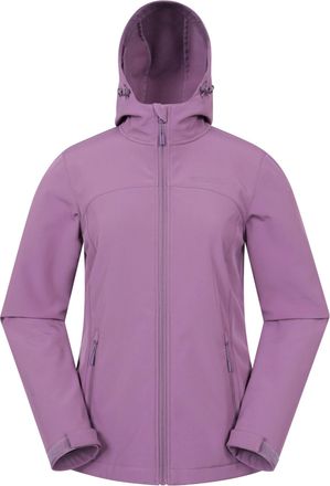 Mountain Warehouse Exodus Womens Softshell Jacket - Breathable, Adjustable, Water & Wind Resistant Ladies Coat - For Autumn, Winter, Walking, Everyday wear Dusky Purple 