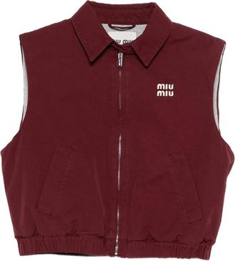 Miu Miu Logo-embroidered Gilet