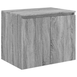 vidaXL Mueble De Ba&ntilde;o Montado En La Pared Sonoma Gris Vidaxl