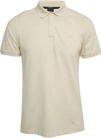 BOSS Polo in cotone con ricamo logo - Toni neutri