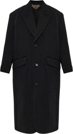 Marni Oversized Wool Coat - Dames - Mantel - Grijs - XS - Katoen - Jassen