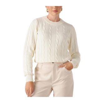 Copenhagen Muse Cmkotom Pullover - Dames - Ronde hals truien - Wit - XL - Katoen - Truien & Vesten