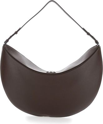 Jacquemus Womens Shoulder Bag Le Calisso Rond Large Brown Leather Calf