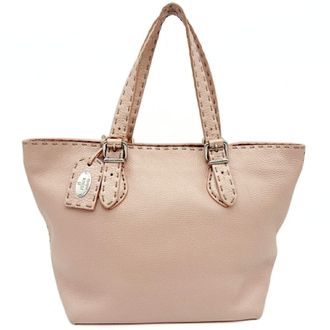 Fendi Pink Leather Tote Bag (Pre-Owned)