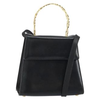 Ferragamo Pre-owned Handbags, female, Black, Size: ONE SIZE Pre-owned Leather Handbag